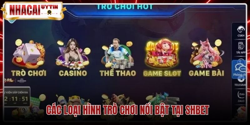 Danh mục cá cược thể thao và sòng bài trực tuyến SHBET