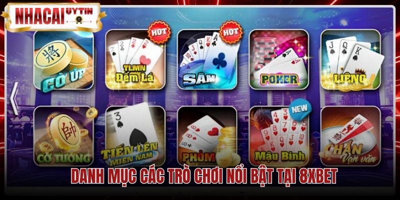 Kho game thể thao và sòng bài trực tuyến tại 8Xbet
